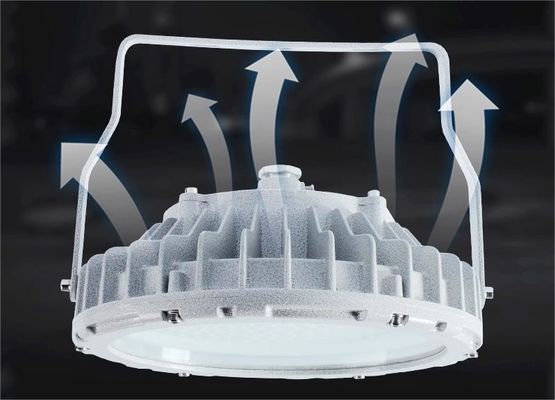 مصباح إضاءة LED عالي السطوع بقوة 150 واط من الألومنيوم المقاوم للانفجار مع تصنيف IP65 للمواقع الخطرة