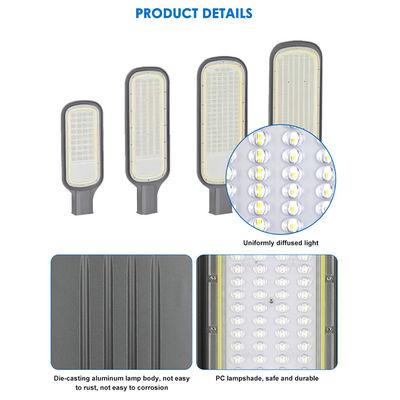 ضوء شارع LED SMD2835 لمواقف السيارات والطرق السريعة الخارجية، ألومنيوم مصبوب