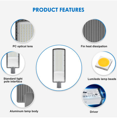IP66 SMD3030 50w إلى 200w مصباح الشارع المتحرك حماية البيئة للطرق السريعة