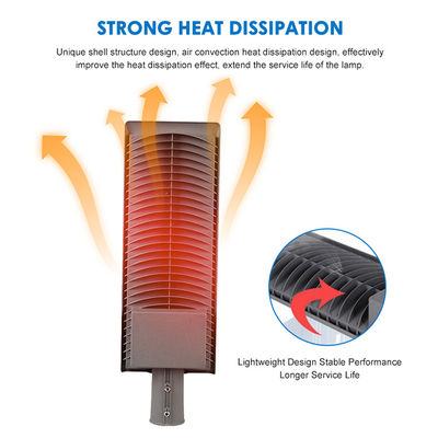 مصباح شارع LED من الألومنيوم المصبوب للطرق السريعة المقاوم للماء AC85-265V 120lm/W