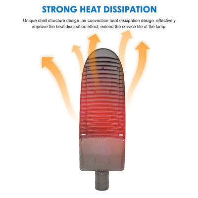 IP66 ضوء الشارع LED المقاوم للماء مع 3000-6500K درجة حرارة اللون ومخرج الضوء العالي لإضاءة الطرق السريعة في الهواء الطلق