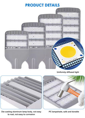 3000K/4000K/6000K مصابيح شارع LED مقاومة للماء IP65 OEM ODM آمنة وموثوقة