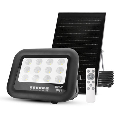 كشاف شمسي خارجي للحديقة IP65 ABS زجاج مقسى مصباح شمسي LED بقوة 100 واط
