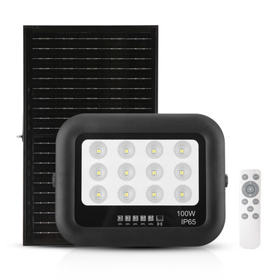 كشاف شمسي خارجي للحديقة IP65 ABS زجاج مقسى مصباح شمسي LED بقوة 100 واط