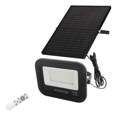 ضوء ساحة الشمسية الخارجية عالي التجويف IP65 تحكم ألومنيوم كشاف ضوئي LED شمسي