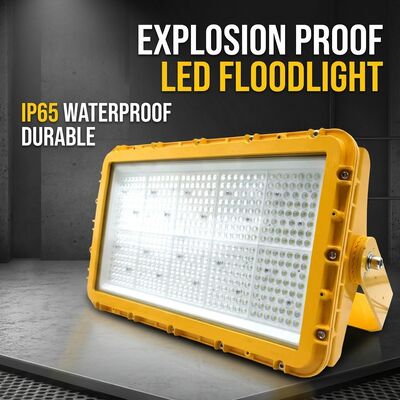 300W LED كشاف ضوء مقاوم للانفجار 90 درجة أصفر منطقة أمان عالية الوضوح بمناسبة إضاءة ATEX IIB T6 IP65 RFEPL8280