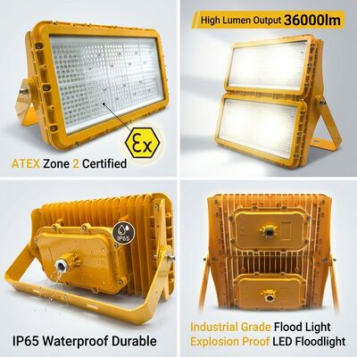 ضوء الفيضانات LED مضاد للإنفجار 600W ATEX المنطقة 21 المنطقة 22 مضاد للغبار