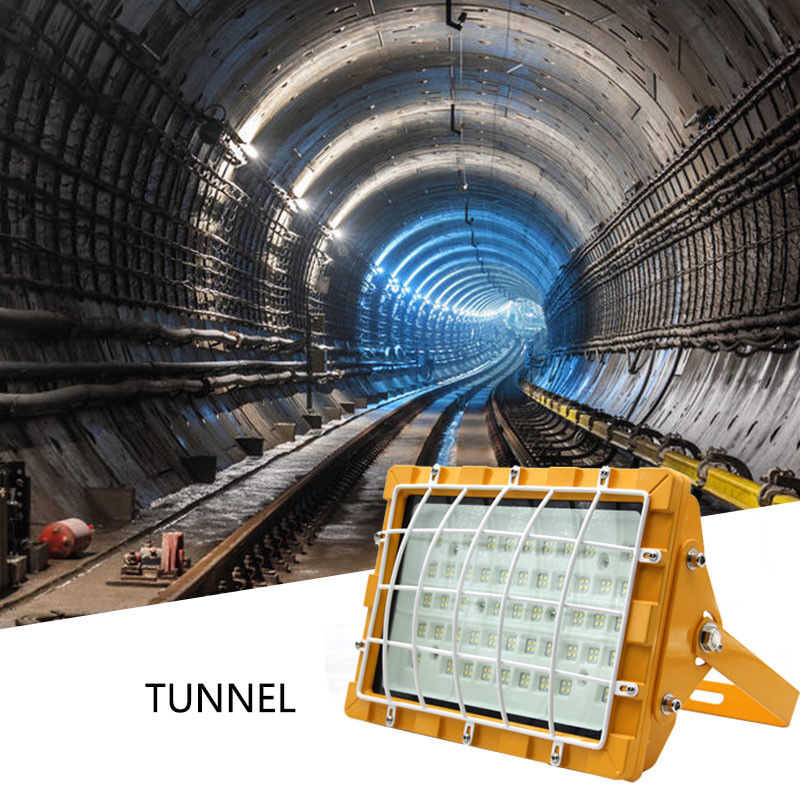 ضوء الفيضانات LED مضاد للانفجار مع Ex d IIC T6 معيار IP65 مقاوم للماء و 5500-6500K درجة حرارة اللون للمواقع الخطرة