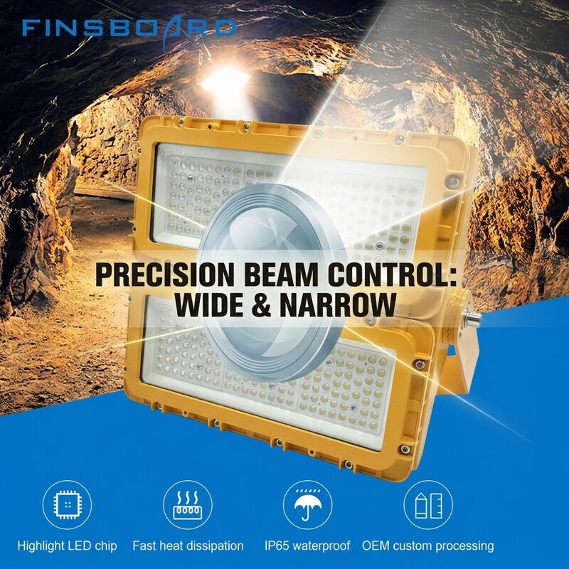 300W Explosion Proof LED Flood Light IECEx Zone 1 Zone 2 Hazardous Area 39000lm IP66 Die-Cast Aluminum ADC12